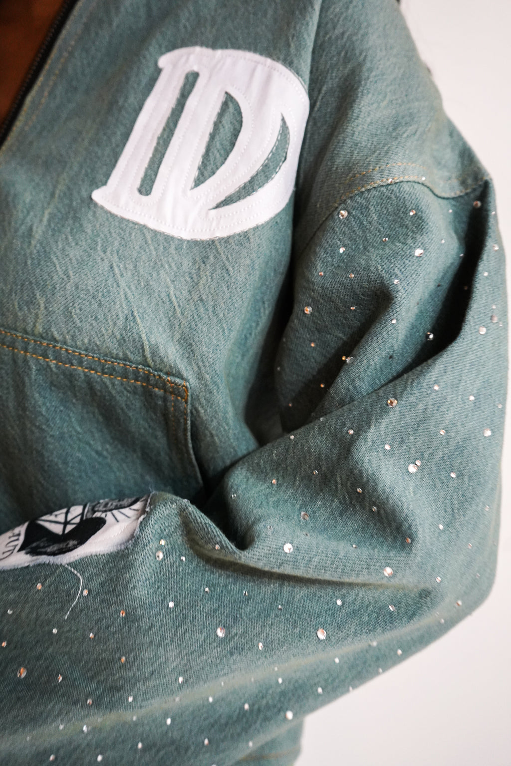 Limited Edition Teal Denim Zip-Up