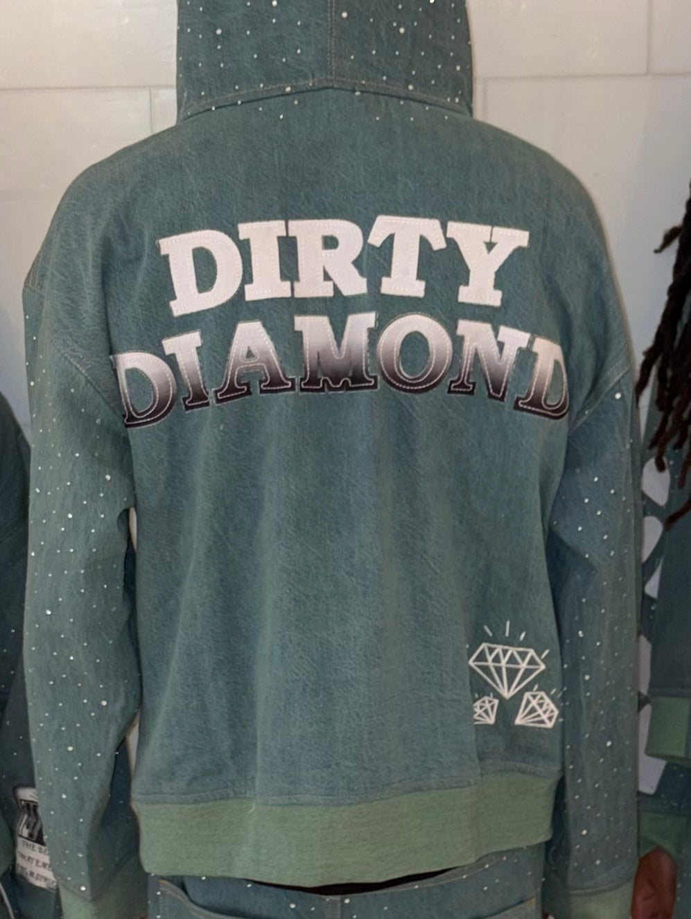 Limited Edition Teal Denim Zip-Up